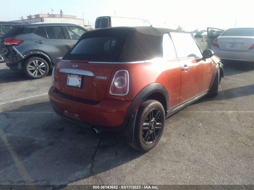 2013 MINI CONVERTIBLE COOPER WMWZN3C52DT568530