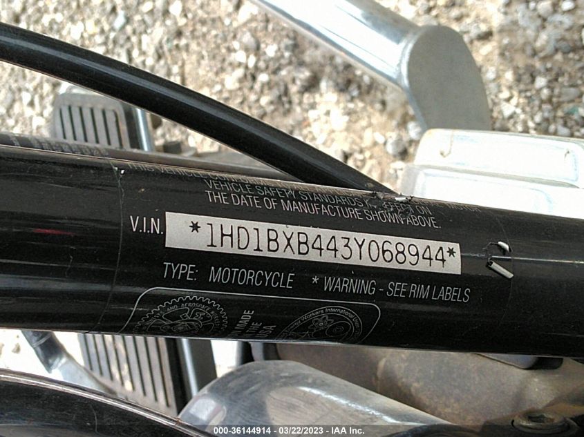2003 HARLEY-DAVIDSON FLSTFI ANNIVERSARY - 1HD1BXB443Y068944
