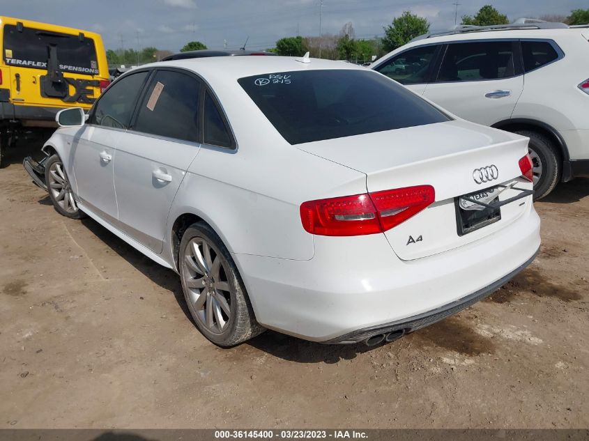 2014 AUDI A4 PREMIUM - WAUBFAFL9EN026330