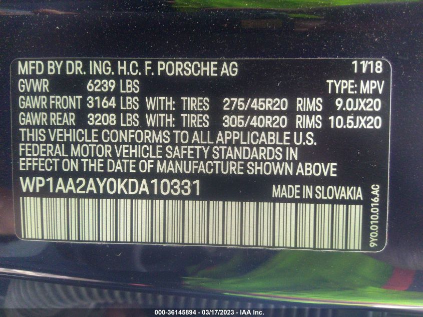 Фото: WP1AA2AY0KDA10331 - 9