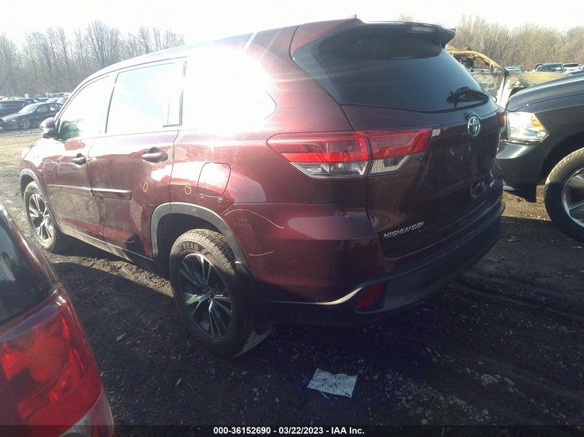 VIN 5TDBZRFH7JS904040 2018 TOYOTA HIGHLANDER LE