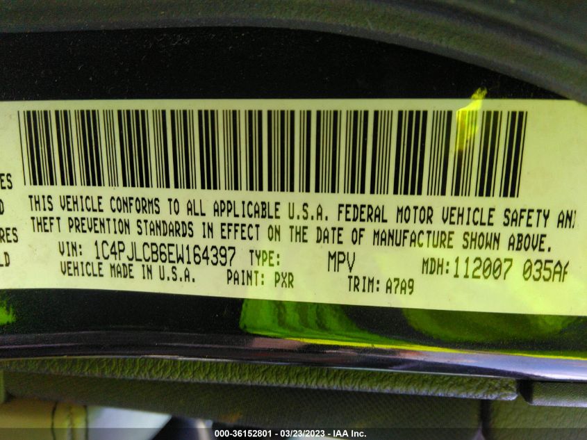 2014 JEEP CHEROKEE LATITUDE - 1C4PJLCB6EW164397