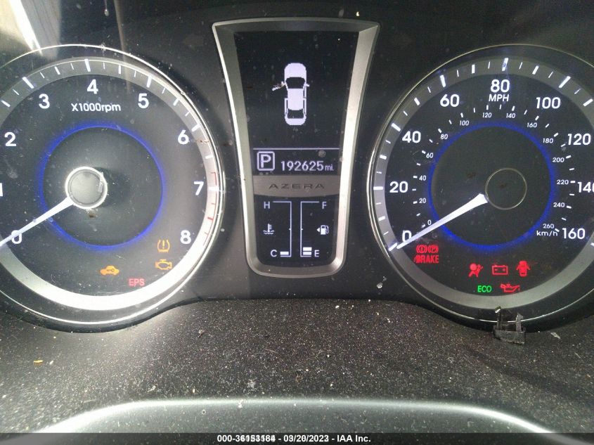 2013 HYUNDAI AZERA KMHFG4JG8DA221222