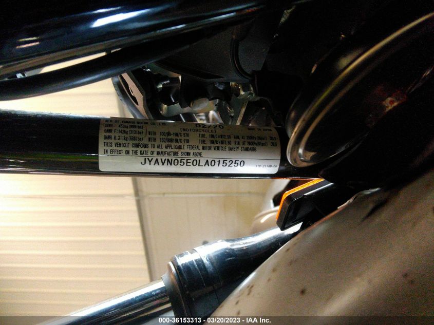 2020 YAMAHA XVS950 CU/CUC - JYAVN05E0LA015250