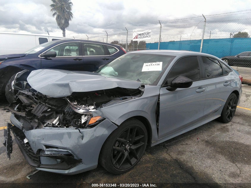 VIN 2HGFE2F52NH581158 2022 HONDA CIVIC SEDAN SPORT