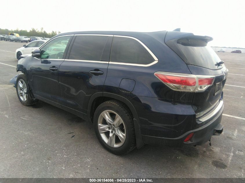 2016 TOYOTA HIGHLANDER LIMITED - 5TDDKRFH2GS298572