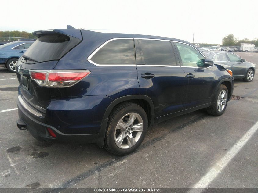 2016 TOYOTA HIGHLANDER LIMITED - 5TDDKRFH2GS298572