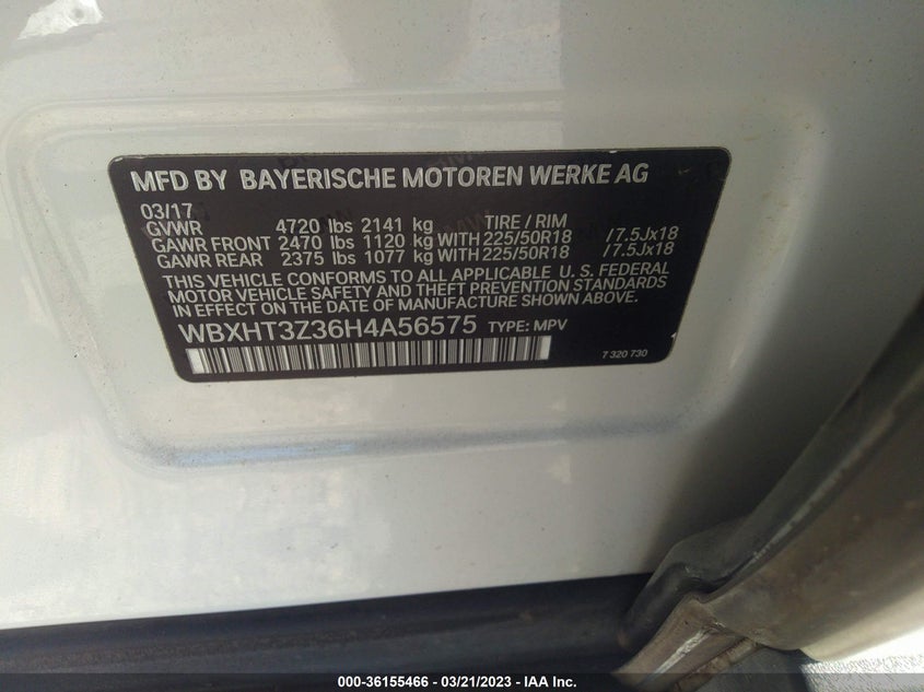 VIN WBXHT3Z36H4A56575 2017 BMW X1 XDRIVE28I