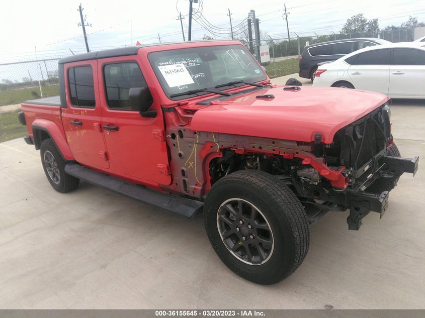 VIN 1C6HJTFG2ML603355 2021 JEEP GLADIATOR OVERLAND