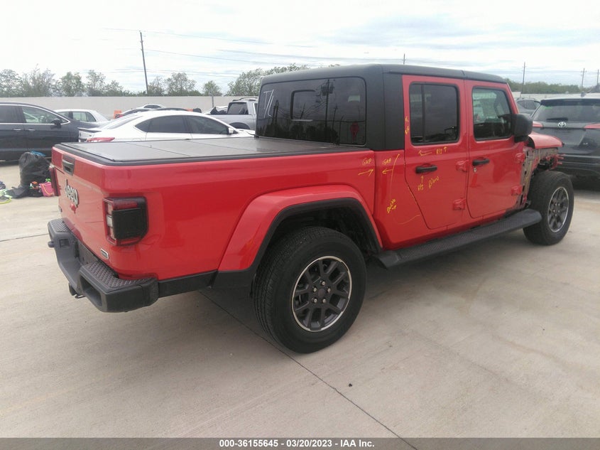 VIN 1C6HJTFG2ML603355 2021 JEEP GLADIATOR OVERLAND