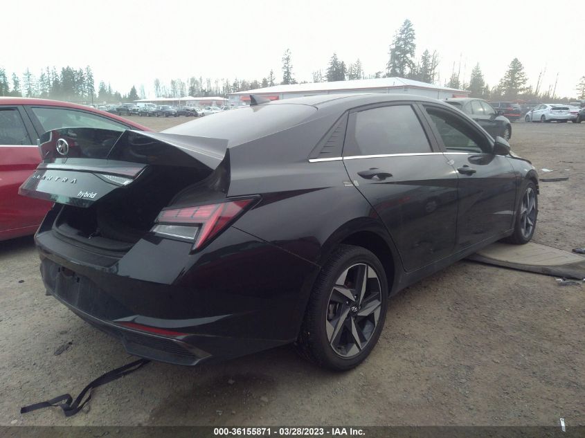 2021 HYUNDAI ELANTRA HYBRID LIMITED KMHLN4AJ6MU010779