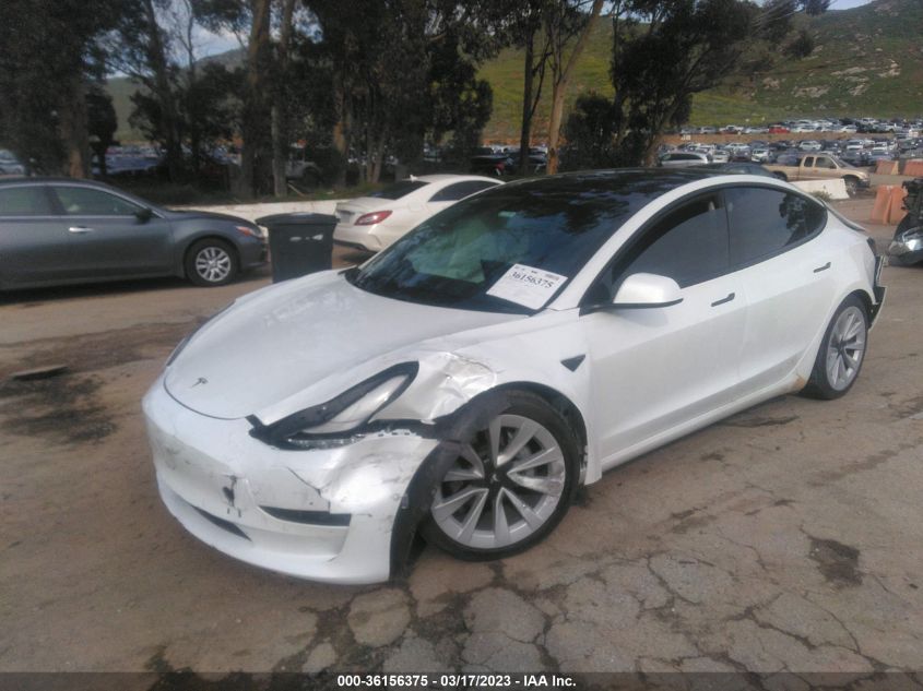 2021 TESLA MODEL 3 LONG RANGE - 5YJ3E1EB3MF077015