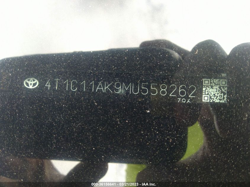 2021 TOYOTA CAMRY LE - 4T1C11AK9MU558262