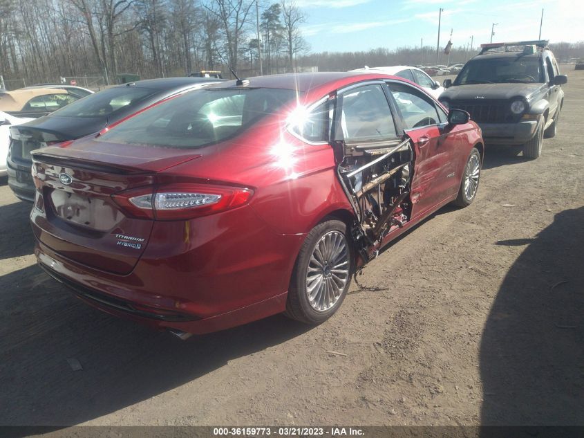 2014 FORD FUSION TITANIUM HYBRID - 3FA6P0RU5ER350832