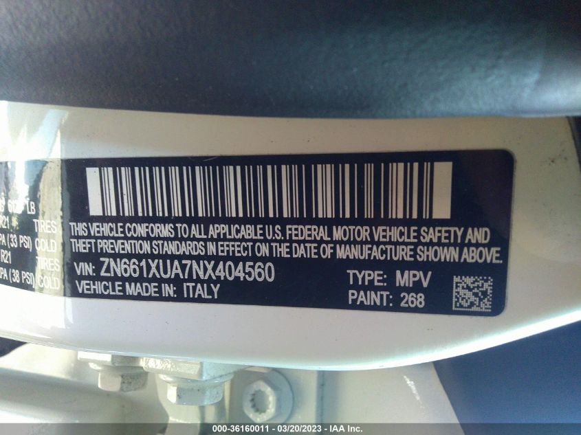 2022 MASERATI LEVANTE GT ZN661XUA7NX404560