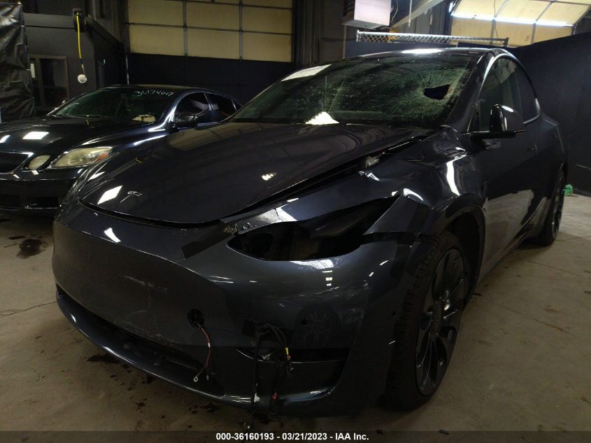 VIN 7SAYGDEF3NF436856 2022 TESLA MODEL Y PERFORMANCE