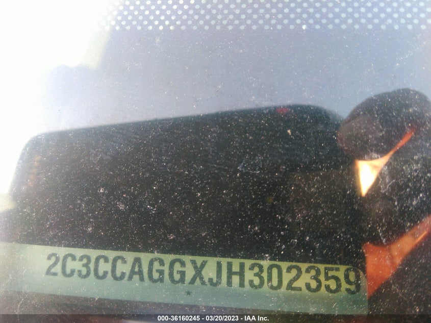 VIN 2C3CCAGGXJH302359 2018 CHRYSLER 300 300S