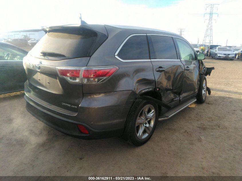 2015 TOYOTA HIGHLANDER LIMITED - 5TDDKRFH4FS072502