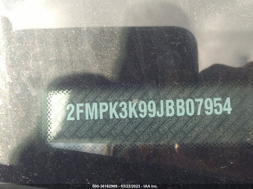 VIN 2FMPK3K99JBB07954 2018 FORD EDGE TITANIUM