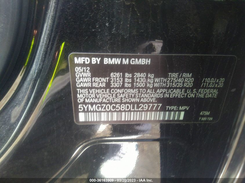 2013 BMW X6 M - 5YMGZ0C58DLL29777