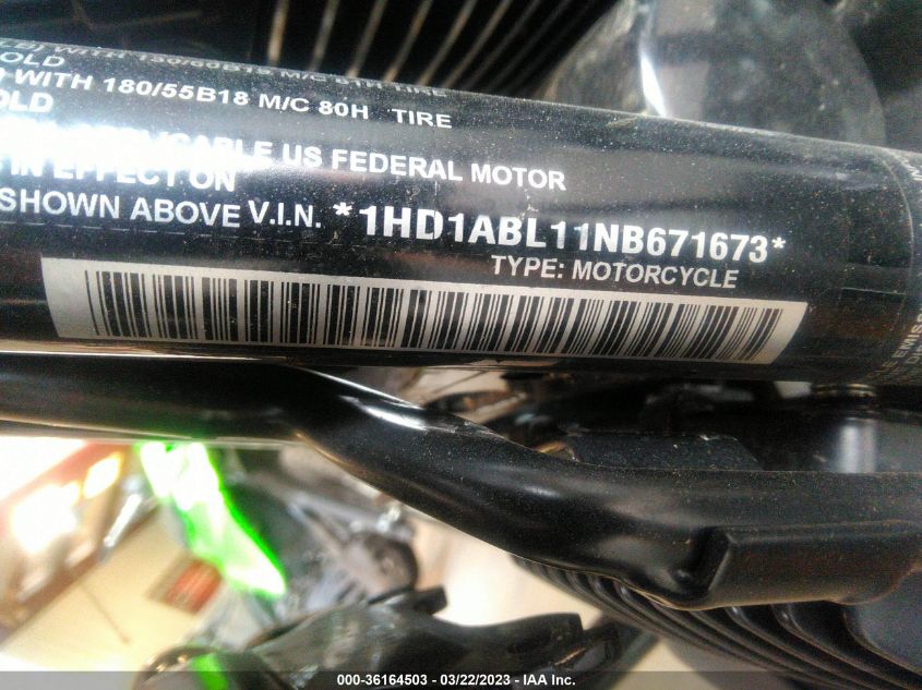 2022 HARLEY-DAVIDSON FLHXST - 1HD1ABL11NB671673