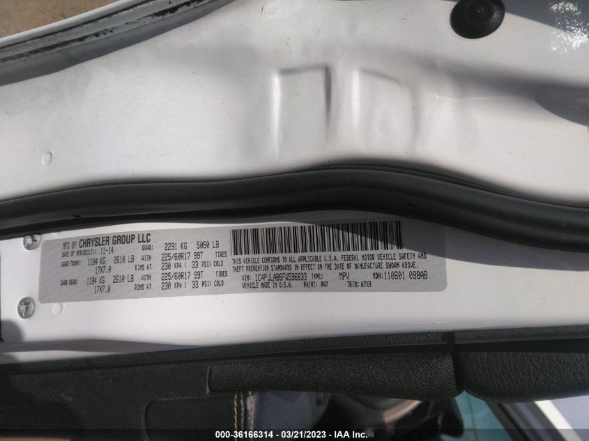 2015 JEEP CHEROKEE SPORT - 1C4PJLAB6FW596833