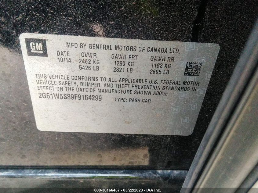 2015 CADILLAC XTS PLATINUM - 2G61W5S89F9164299