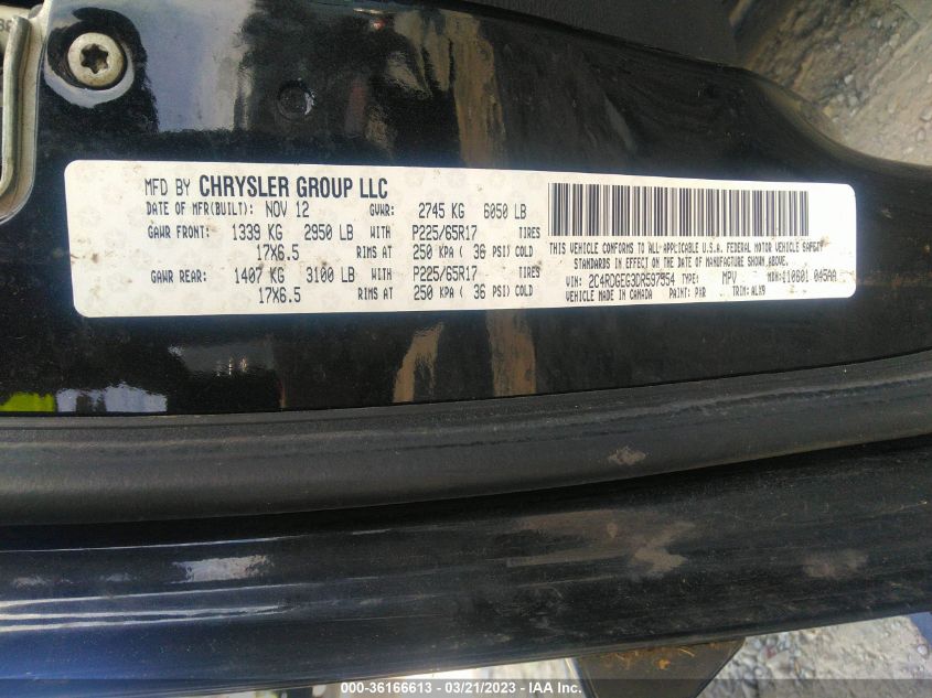 2013 DODGE GRAND CARAVAN R/T - 2C4RDGEG3DR597554