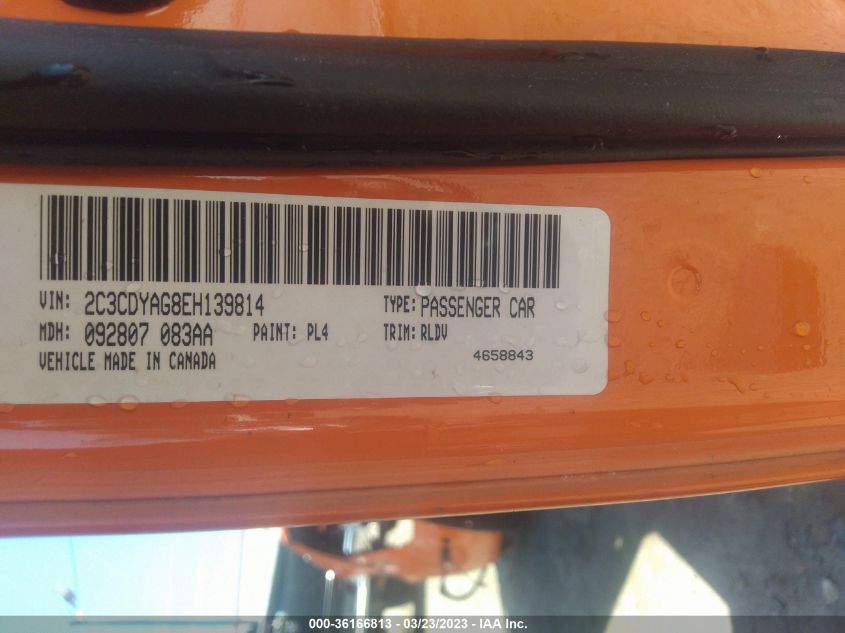2014 DODGE CHALLENGER SXT PLUS - 2C3CDYAG8EH139814