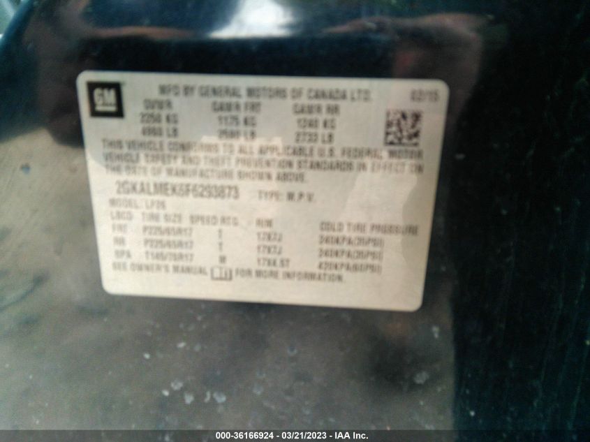 2015 GMC TERRAIN SLE - 2GKALMEK6F6293873