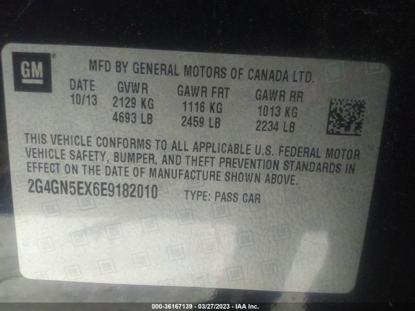 2014 BUICK REGAL PREMIUM I - 2G4GN5EX6E9182010