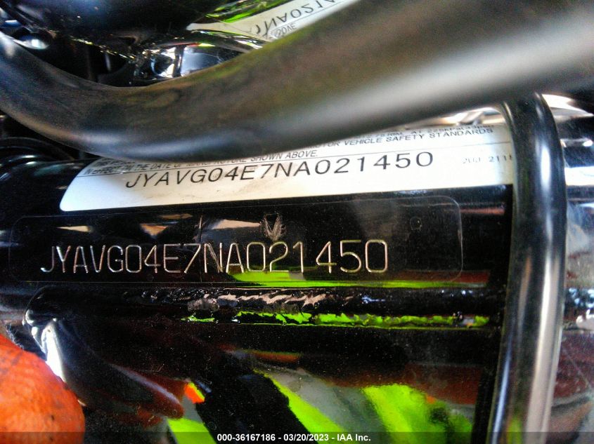 2022 YAMAHA XV250 JYAVG04E7NA021450