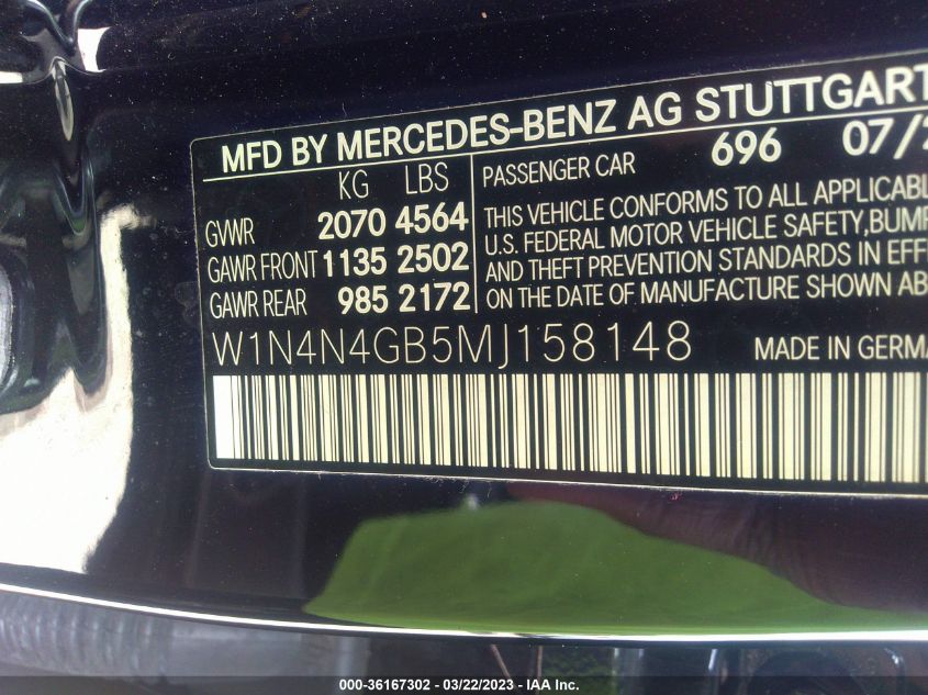 2021 MERCEDES-BENZ GLA GLA 250 - W1N4N4GB5MJ158148