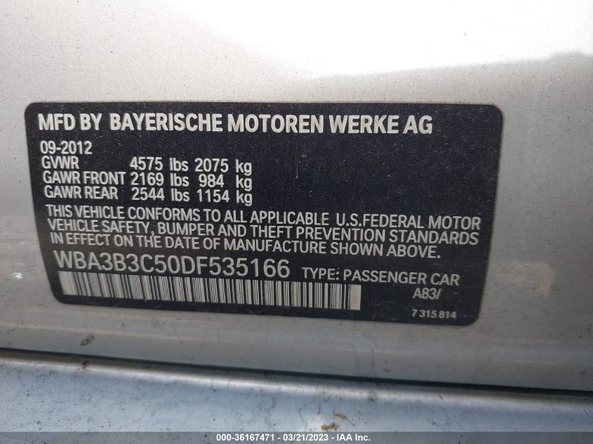 2013 BMW 3 SERIES 328I XDRIVE - WBA3B3C50DF535166