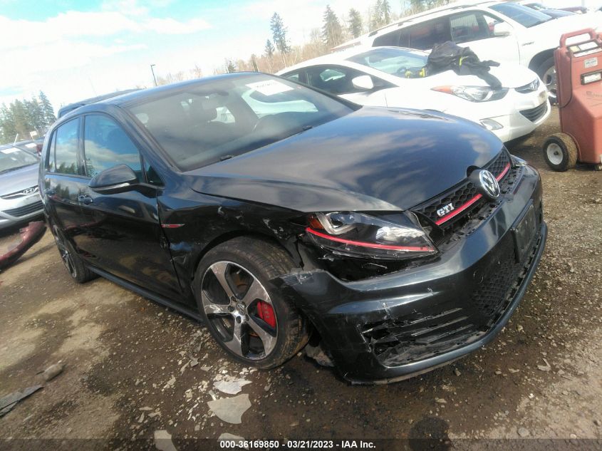 2016 VOLKSWAGEN GOLF GTI SE W/PERFORMANCE PKG - 3VW547AU8GM036947