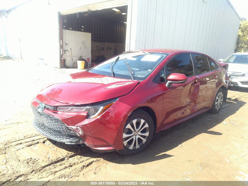 VIN JTDEAMDEXNJ038367 2022 TOYOTA COROLLA HYBRID LE