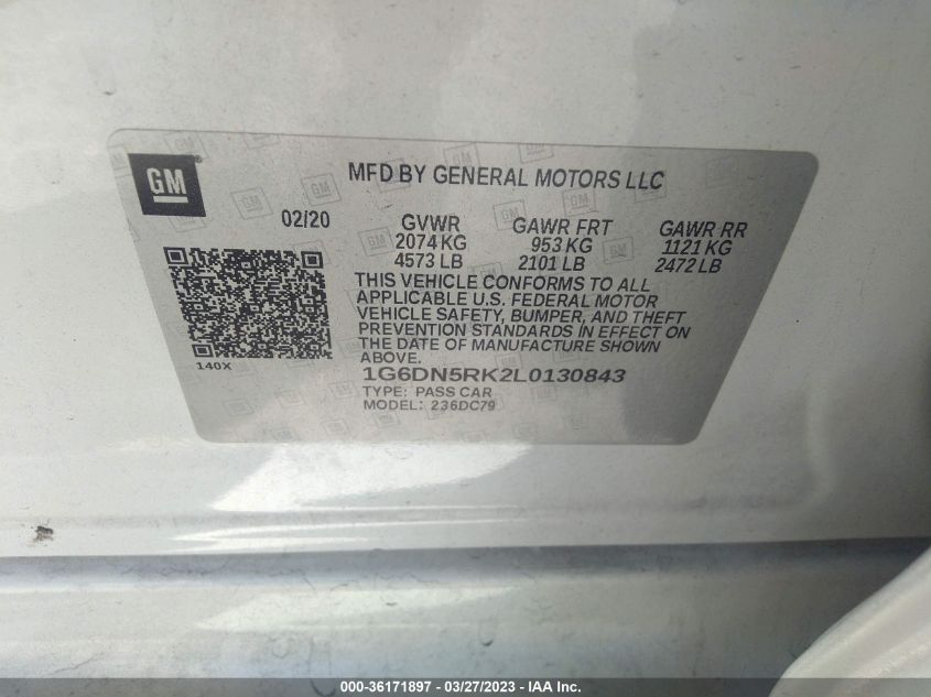 2020 CADILLAC CT5 PREMIUM LUXURY - 1G6DN5RK2L0130843