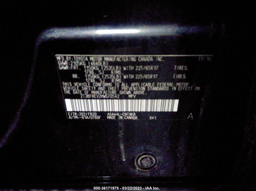 VIN 2T3BFREV2HW570542 2017 TOYOTA RAV4 LE