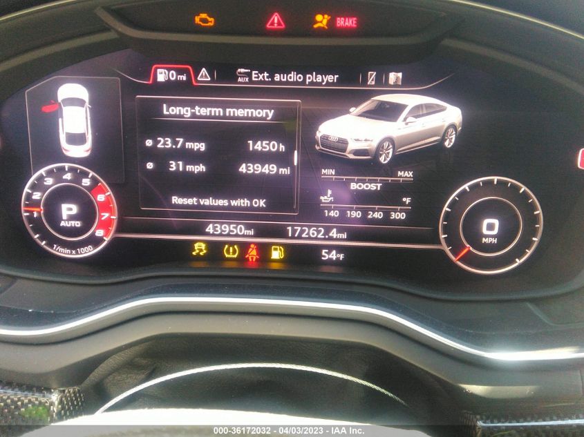 2018 AUDI S5 SPORTBACK PREMIUM PLUS WAUB4CF58JA025271