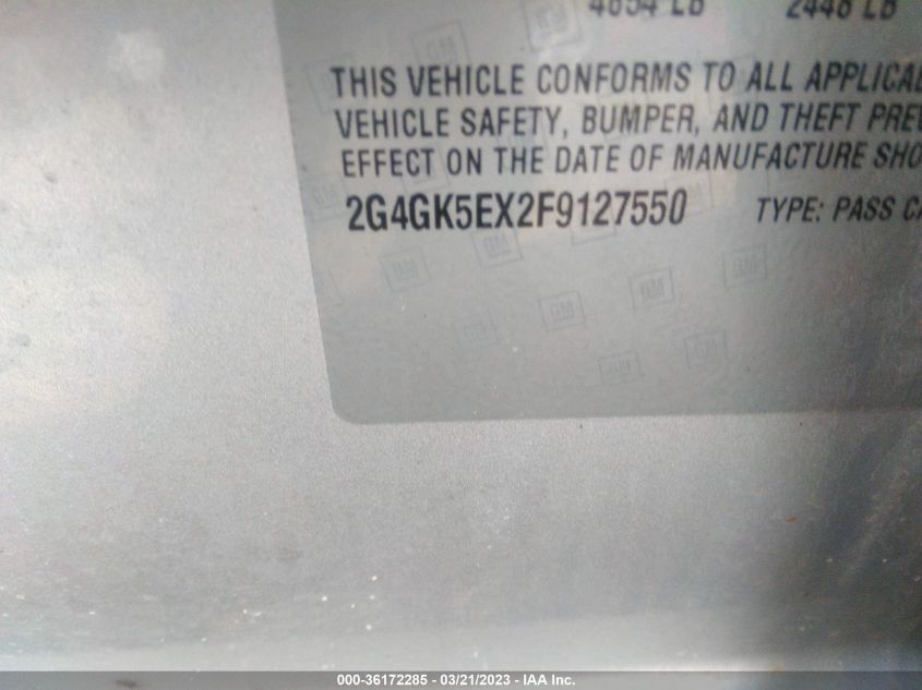 2015 BUICK REGAL - 2G4GK5EX2F9127550
