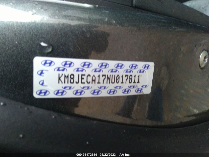 2022 HYUNDAI TUCSON HYBRID LIMITED KM8JECA17NU017811