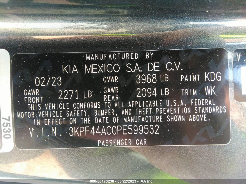2023 KIA FORTE GT - 3KPF44AC0PE599532