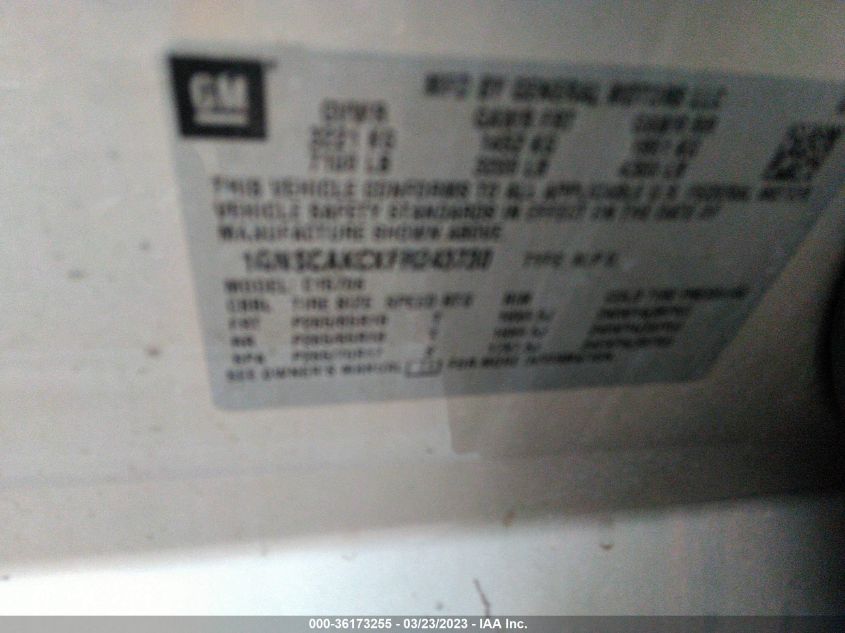 2015 CHEVROLET TAHOE LS - 1GNSCAKCXFR243730
