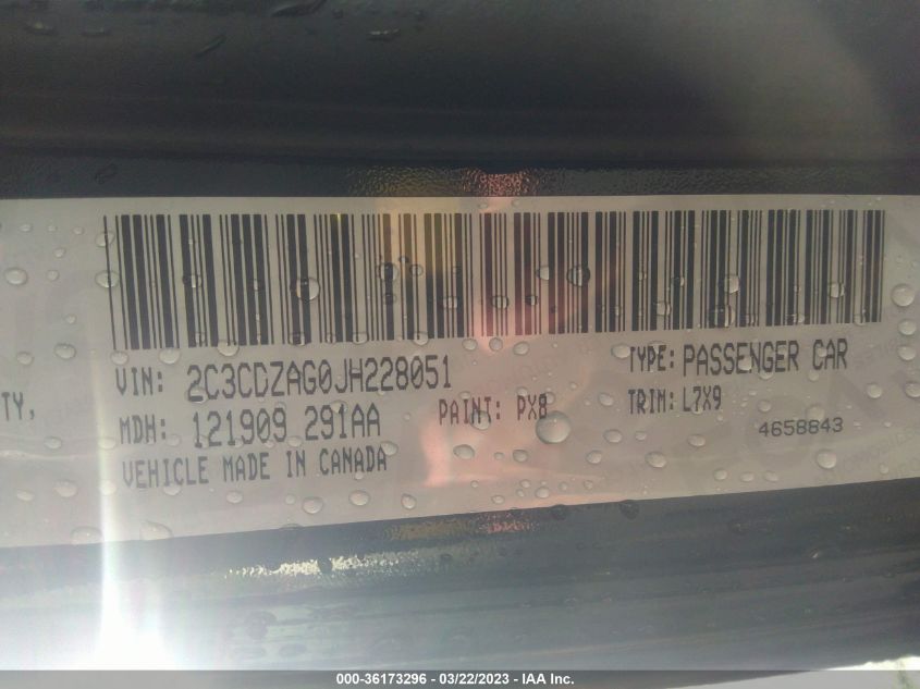 2018 DODGE CHALLENGER SXT - 2C3CDZAG0JH228051