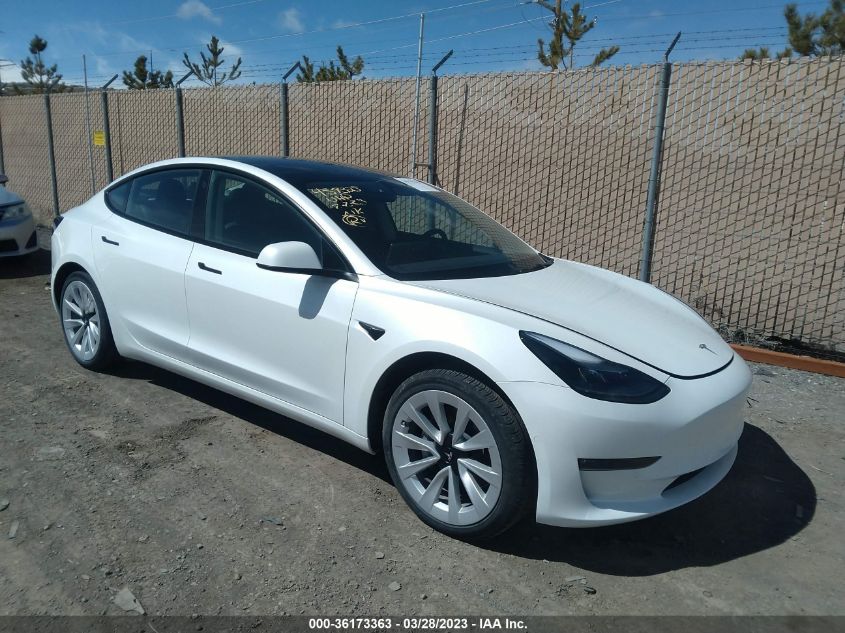 2022 TESLA MODEL 3 LONG RANGE - 5YJ3E1EBXNF268352