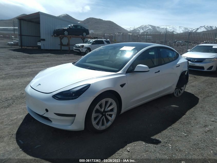 2022 TESLA MODEL 3 LONG RANGE - 5YJ3E1EBXNF268352
