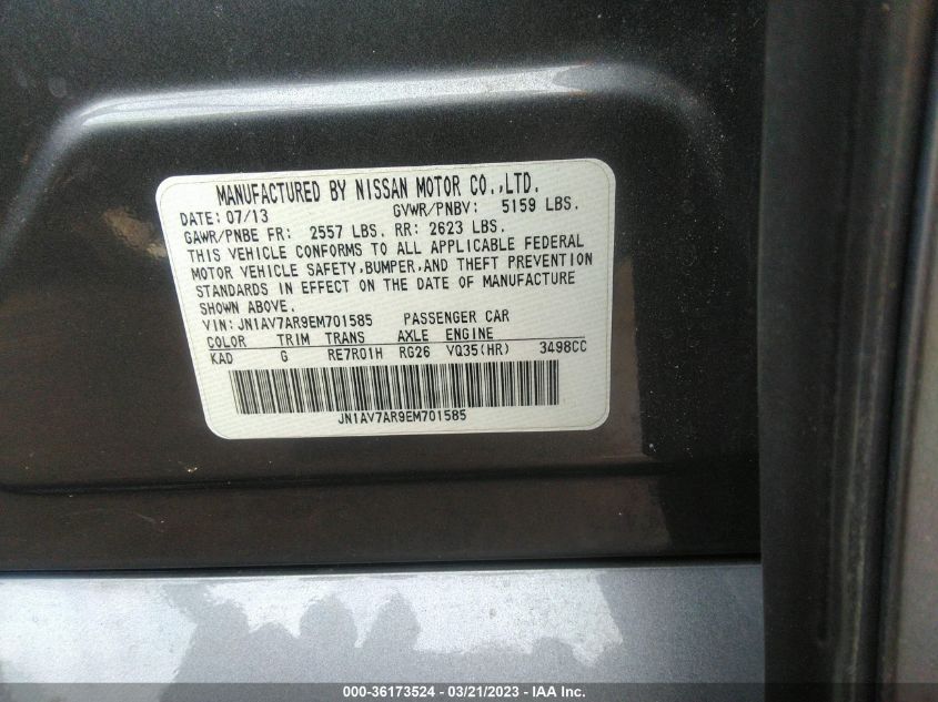 2014 INFINITI Q50 HYBRID PREMIUM - JN1AV7AR9EM701585