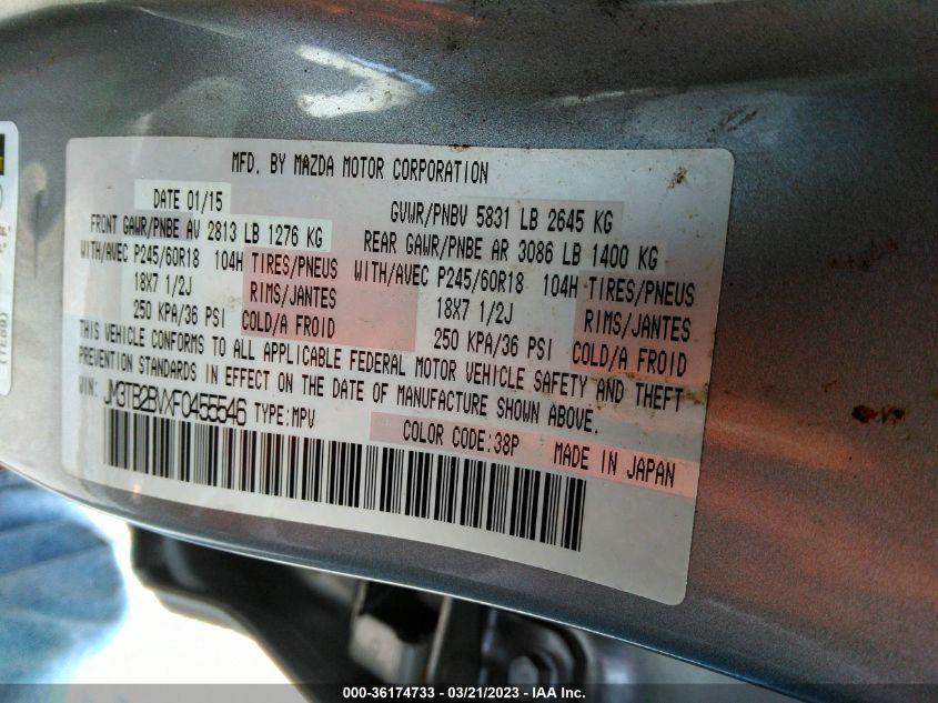 2015 MAZDA CX-9 SPORT - JM3TB2BVXF0455546