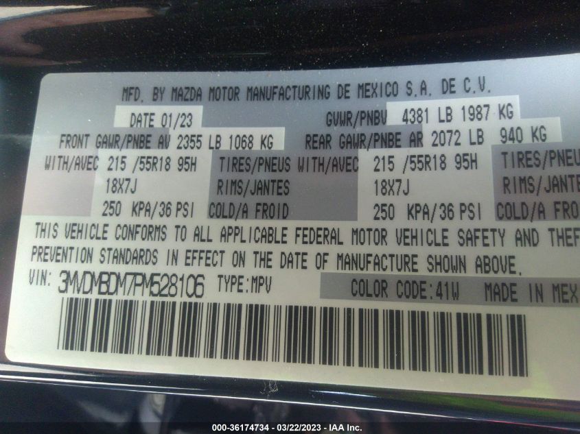 2023 MAZDA CX-30 2.5 S PREMIUM PACKAGE - 3MVDMBDM7PM528106