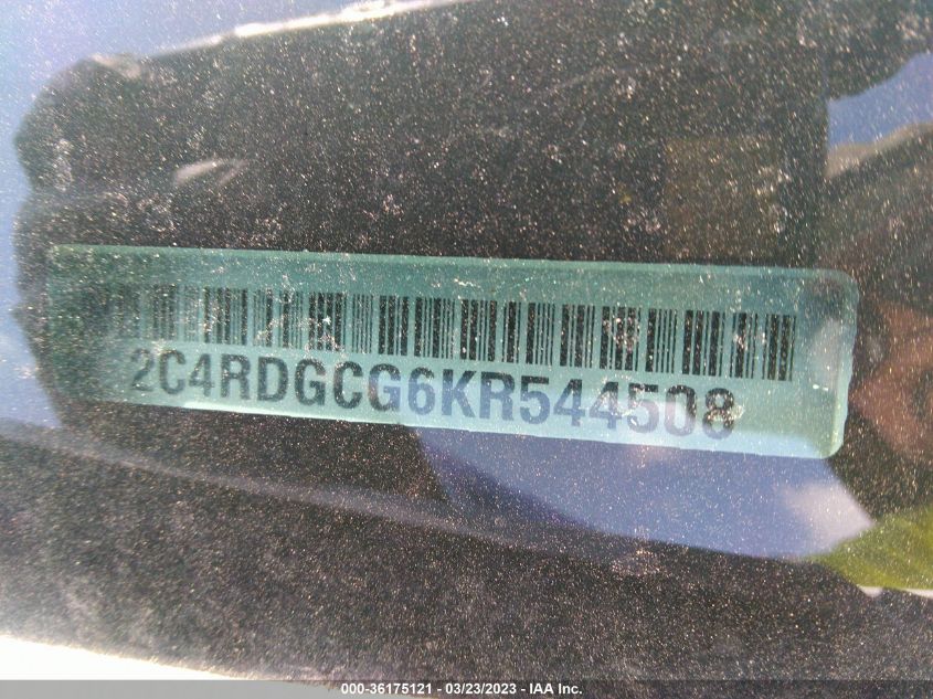 2019 DODGE GRAND CARAVAN SXT - 2C4RDGCG6KR544508